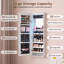 Jewelry Cabinets with Mirror and LED Lights, Door Hanging/Wall Mounted Jewelry Armoire-1329585489