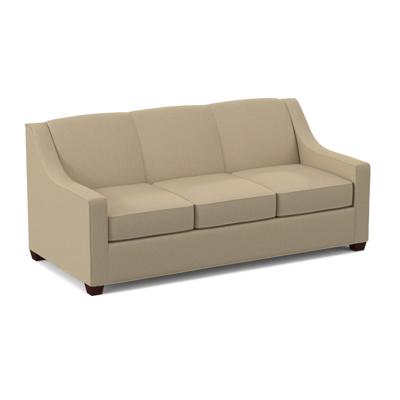Phillips 76" Sofa Bed with Reversible Cushions, Antic Sahara, Empire Mahogany, Hybrid