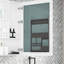 Armoire de rangement pour salle de bain miroir l 48 po x H 36 po - Unité de porte murale, encastrée / en surface 48 po x 36 po en bois blanc, plusieurs compartiments, décor moderne