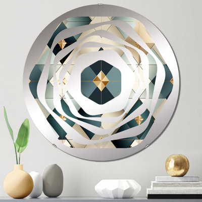 Miroir décoratif bleu sarcelle et gris - Harmony