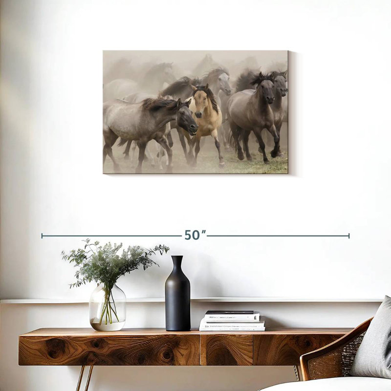 Stampede à cheval sauvage Brampt, H 20 po x l 30 po