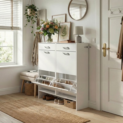 24 Pair Flip Down Shoe Storage