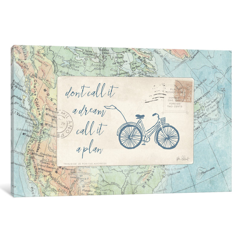«Travel Posts I» par Katie pertiet, impression sur toile tendue, H 18 po x l 26 po x P 1,5 po, Toile tendue, Non mat