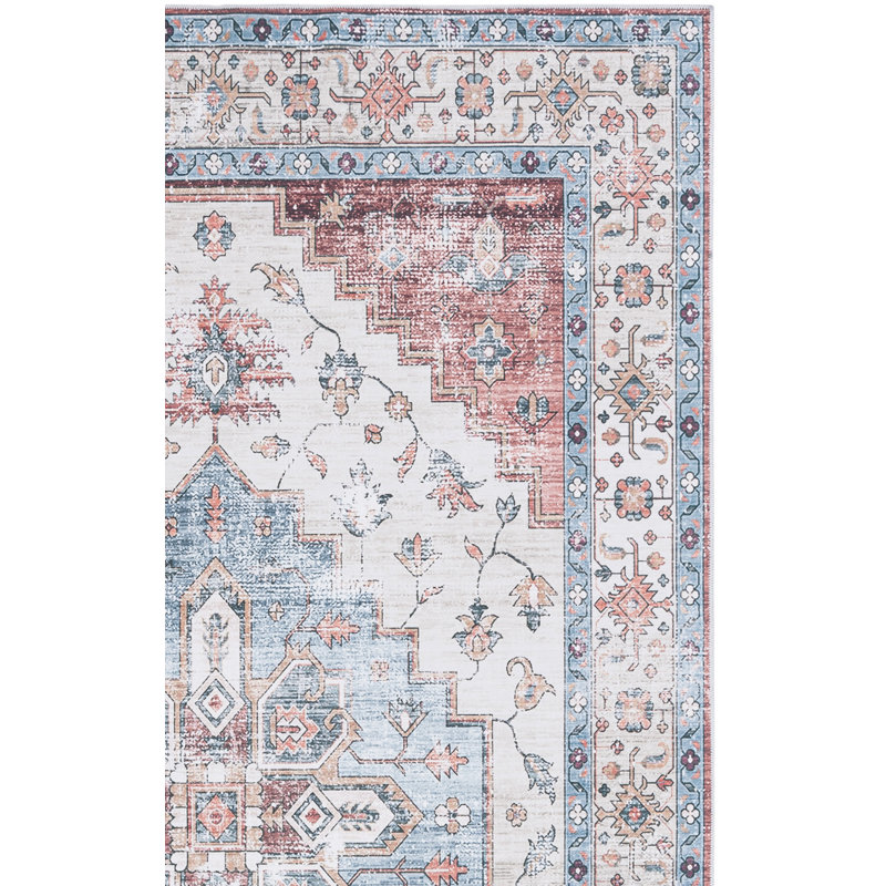 Alisha Area Rug with Non-Slip Backing, Rectangle 5' x 8'