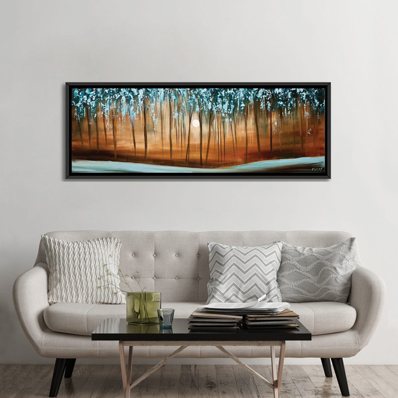 «Rainforest», reproduction sur toile, H 16 po x l 48 po x P 1,5 po, Papier avec cadre noir
