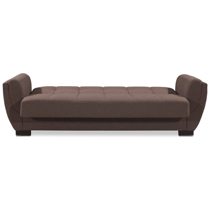 Upholstered 93.5'' Sleeper Sofa, Brown