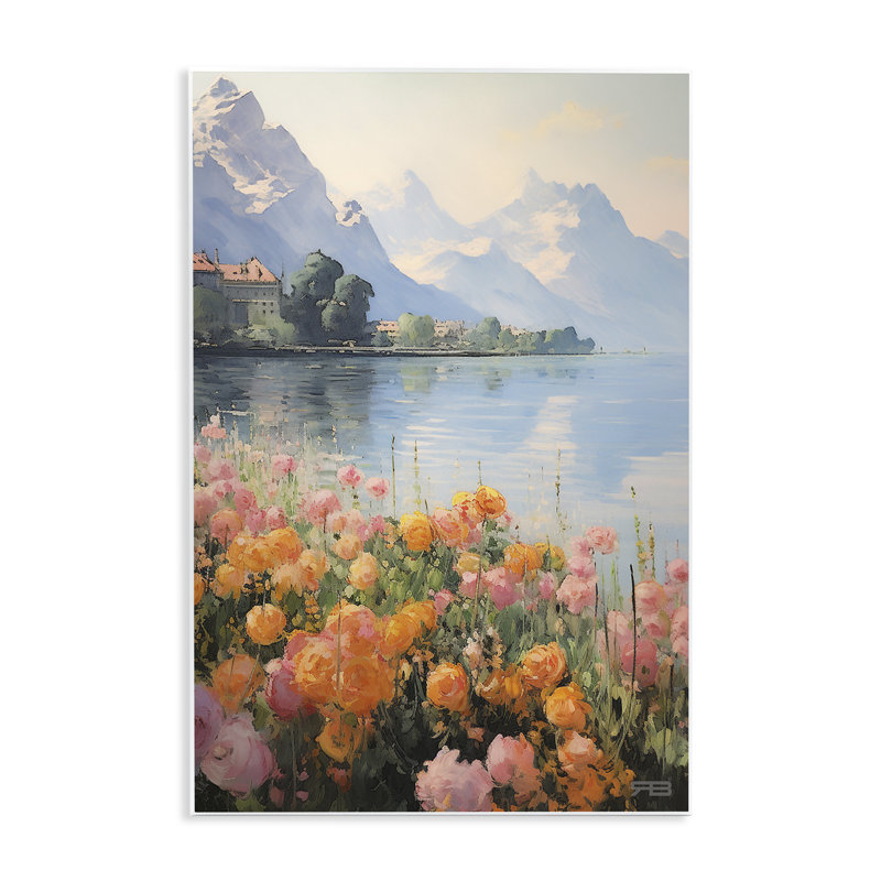 Art mural sur plaque de montagne prairies par Roozbeh Bahramali, H 15 po x l 10 po