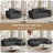 104" Modular Sectional Sofa with Deep Seat, Comfortable Upholstery L Shaped Cloud Couch for Living Room, 3-Seater Compression Boneless Sofa with Movable Ottomans, Removable Cover, No Assembly Required, Dark Gray-867320098