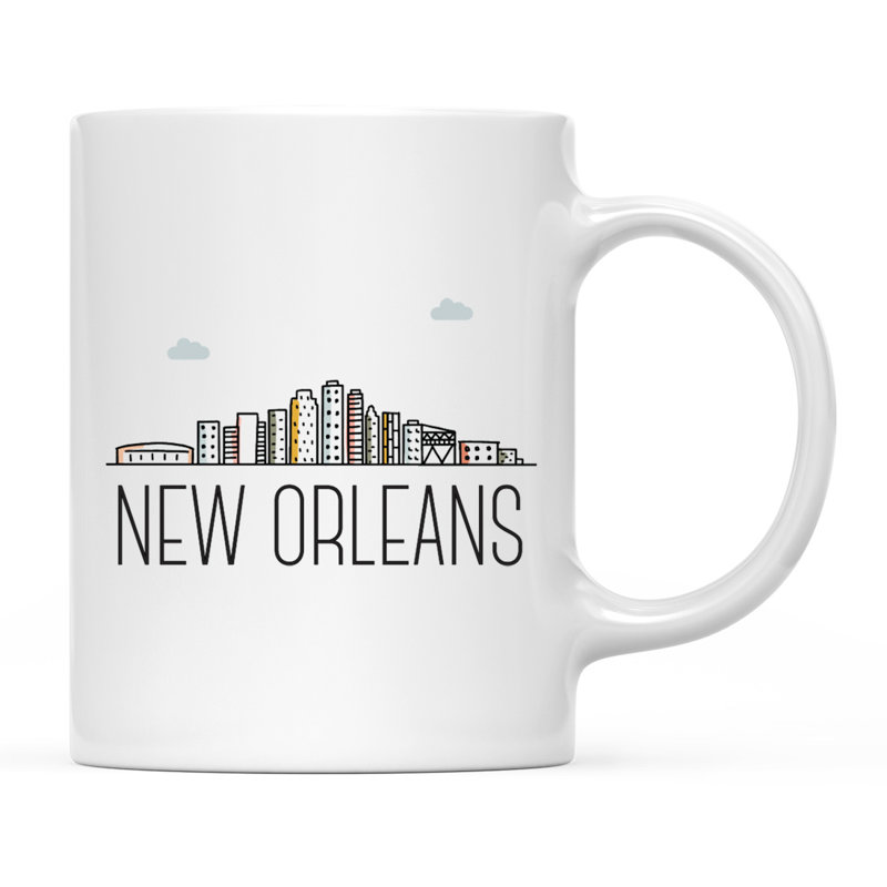 Tasse à café Colorful City Skyline, Nouvelle-Orléans