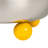 Stainless Steel Ice Bucket with Citron Color Enameled Ball Handles and Feet