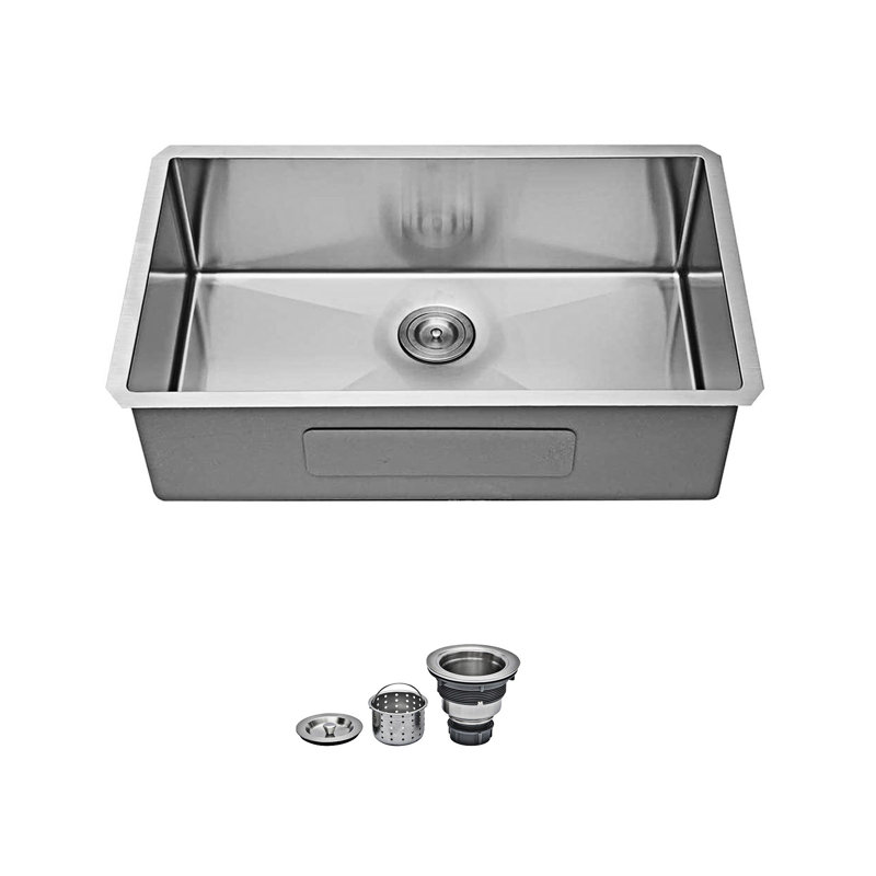 Undermount Kitchen Sink Single Bowl,Includes Drain Assembly No Additional Accessories