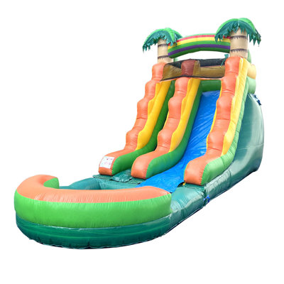 9' x 25.5' Inflatable Slide with Water Slide and Air Blower