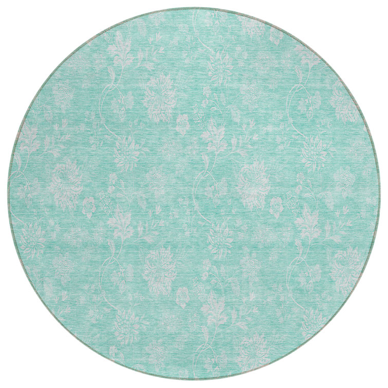 Myqueal Washable Floral Indoor / Outdoor Rug