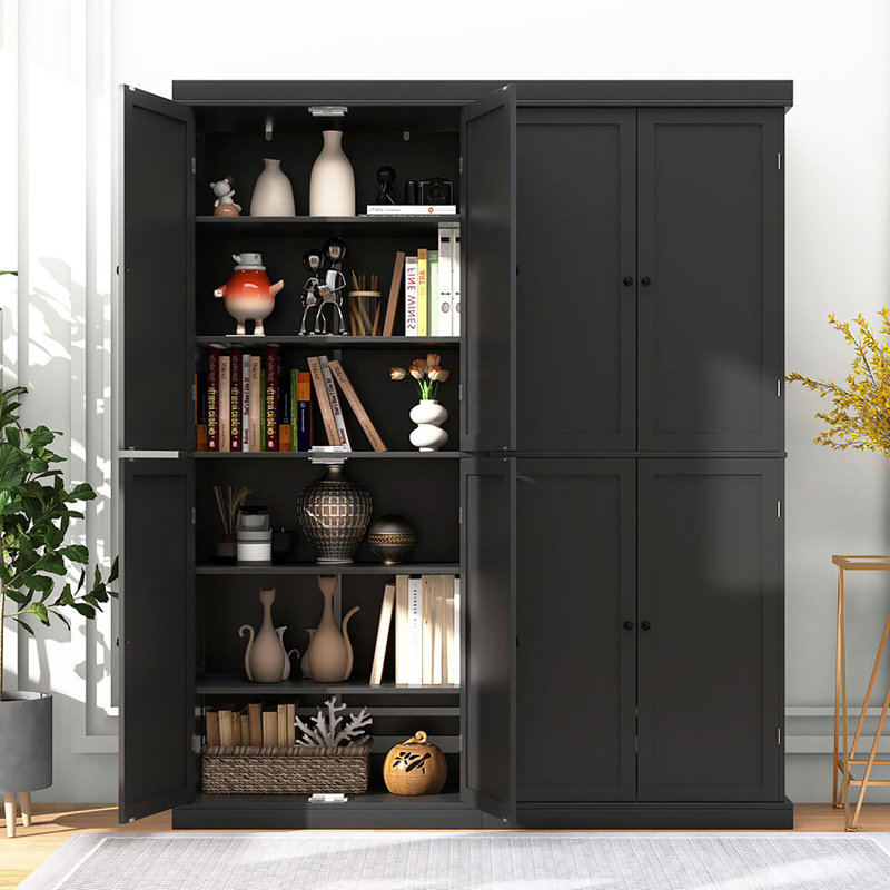 Armoire de cuisine 72,5 po Winston Porter, Noir