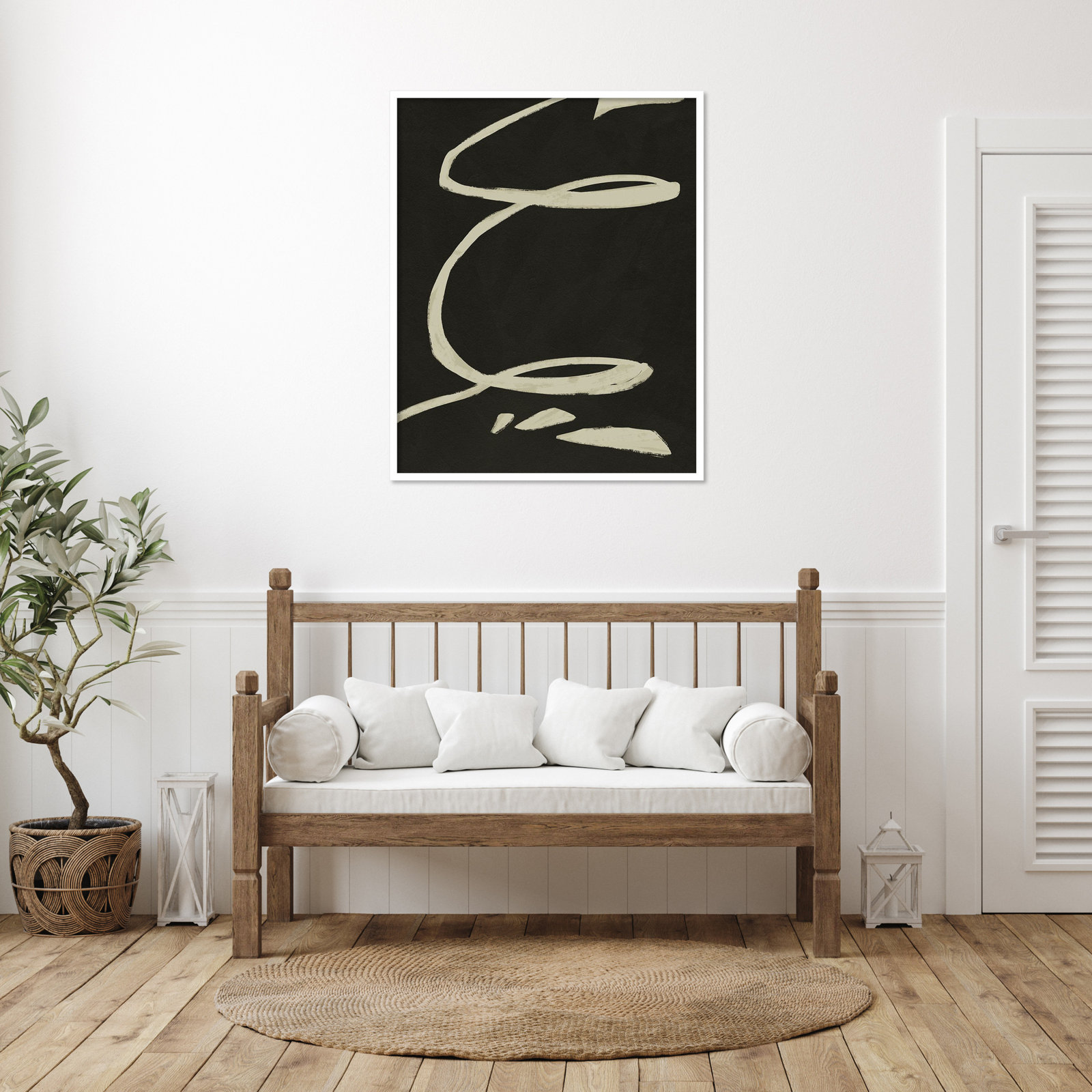 Neutral Spring III by Jacob Green, White, 41" H x 33" W x 1" D