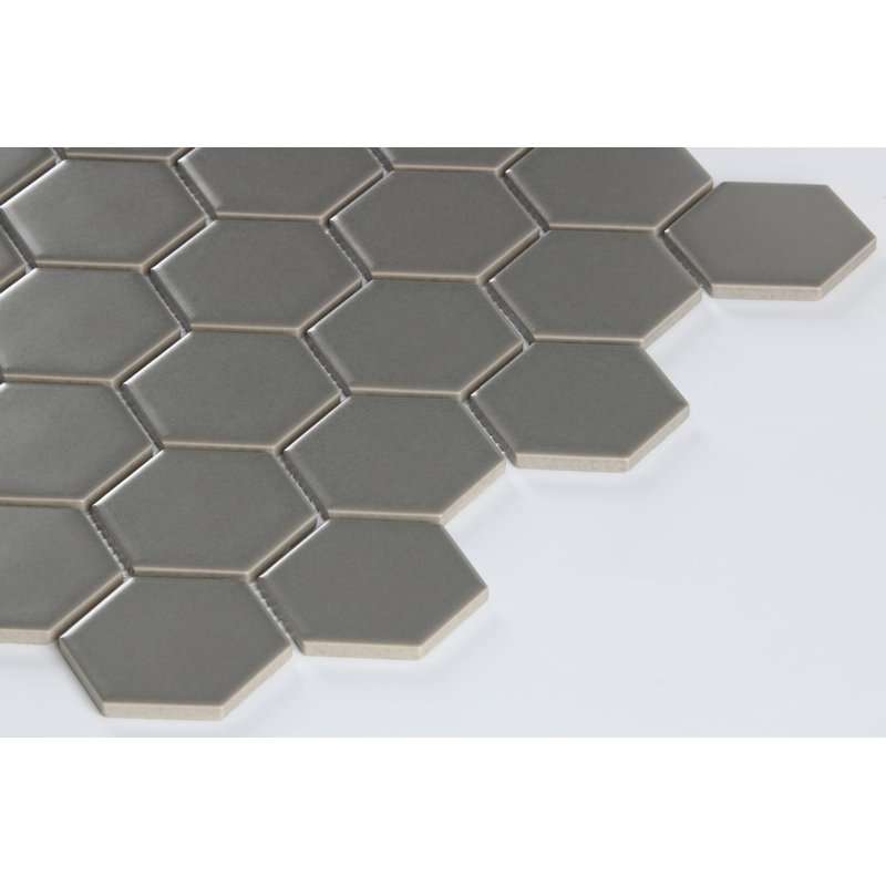 Value Series 2" x 2" Straight Edge Porcelain Mosaic Sheet Floor Use Tile, Gray