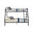 Gunmetal Bunk Bed, Twin Xl/Queen Choices, Metal Structure, Slat Setup, Rf , Guardrail, 330Lbs Capacity For Each Homologous Spot Bed With Finish, Variants, Framework, Per Unit