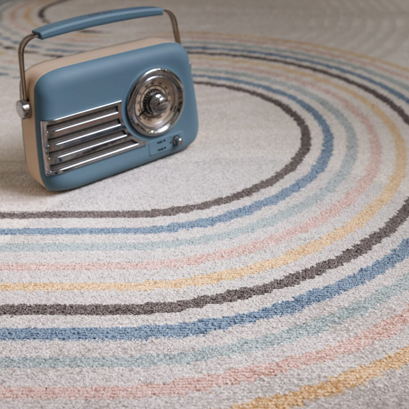 Deran Flow Beige Area Rug, Rectangle 80 x 140 cm