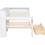 Lit plateforme simple en bois avec rangement spacieux, 2 tiroirs, charge, éclairage à DEL, bureau et tête de lit tapissier doux, blanc beige avec 8 tablettes de rangement, station de charge, DEL réglable-257682235