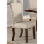 7 pièces au design contemporain: fini cerisier, table rectangulaire avec rallonge et 6 chaises rembourrées: - côté tonique
