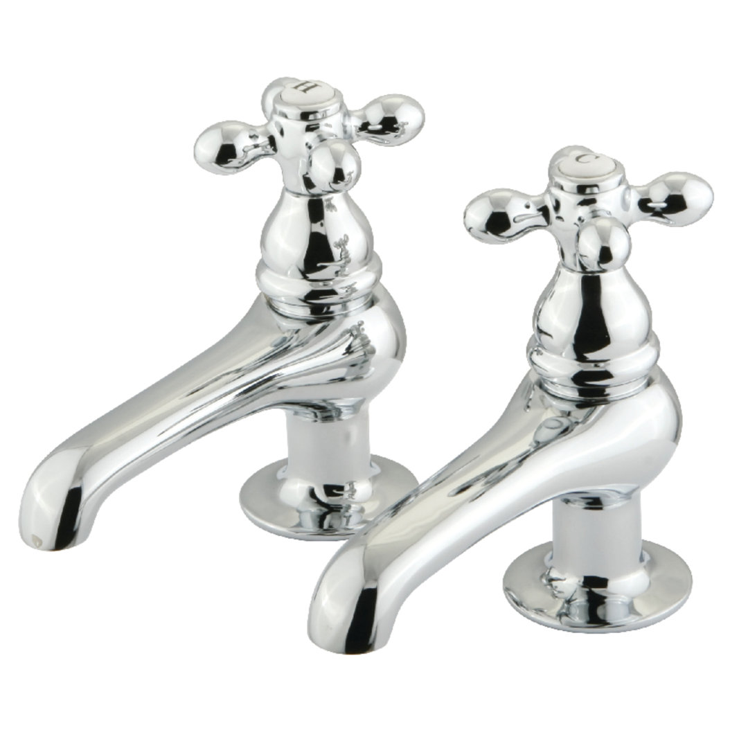 Kingston Brass Restoration Two-Handle Deck Mount Basin Tap Faucet Kingston Brass 