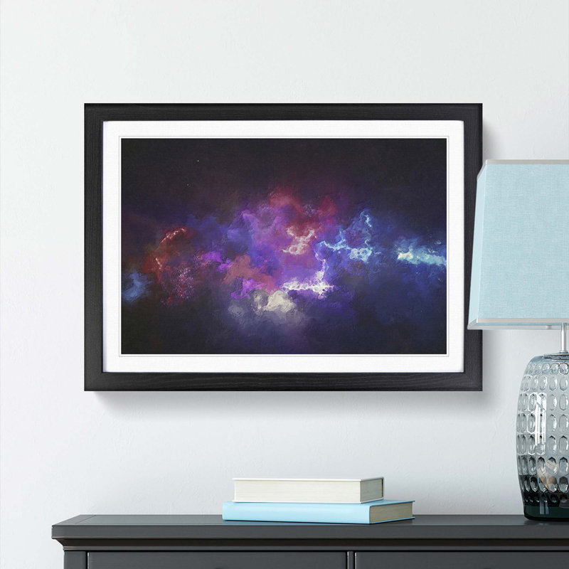 Universe Vol.37 in Abstract - Picture Frame Graphic Art Print, 62cm H x 87cm W x 2cm D, Black Framed
