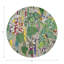 Sabi Jungle Beige Vegan Leather Round Coasters-1204487312
