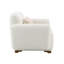 Fauteuil d'appoint beige avec 1 coussin décoratif