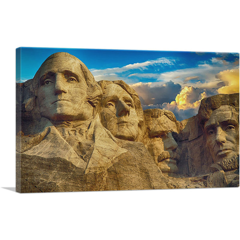 «Four Presidents Mount Rushmore National Memorial», reproduction de photo sur toile tendue, H 26 po x l 40 po x 1,5 po