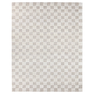 Tapis d'intérieur géométrique tufté Label J Tijara FGN03 de couleur beige/ivoire (290 cm x 410 cm)