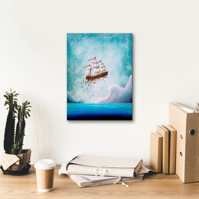 «Voyage fantastique» par Cindy Thornton, H 16 po x l 12 po x P 0,75 po