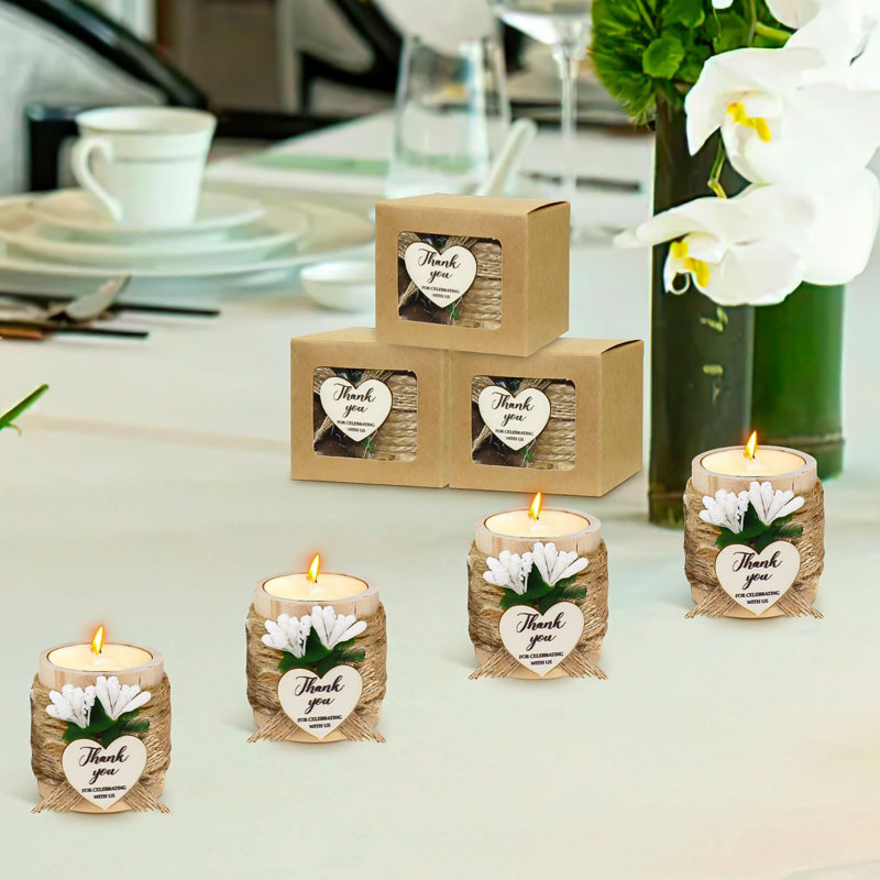 Wood Tabletop Candlestick