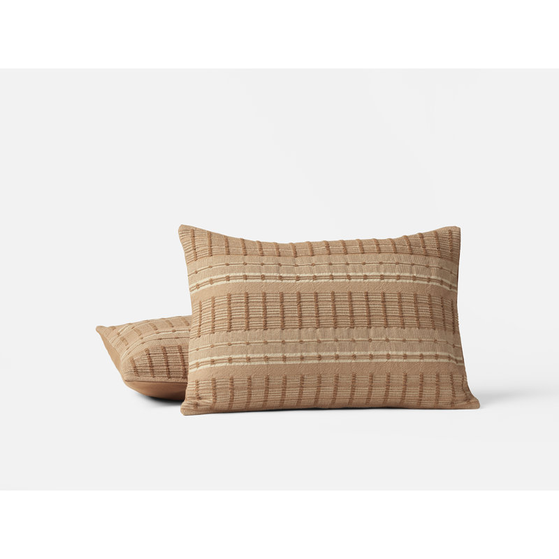 Housse de coussin Sea Ridge, H 14 po x l 20 po, Rectangulaire, Gingembre rayé