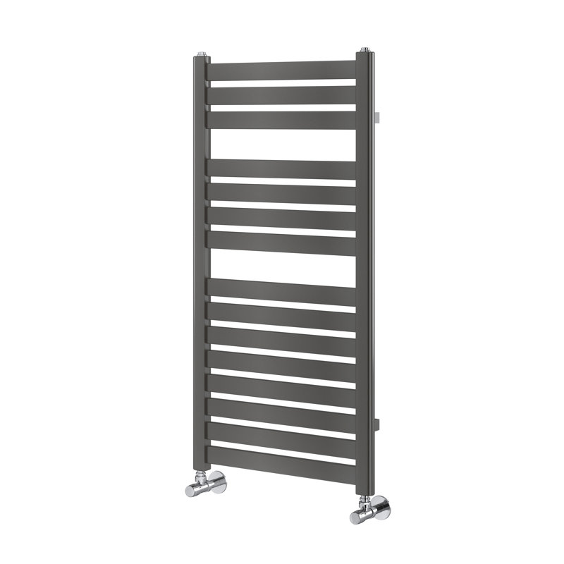 Flat Panel Towel Rail Heated Towel Rails, Anthracite, 1000mm H x 500mm W x 100mm D