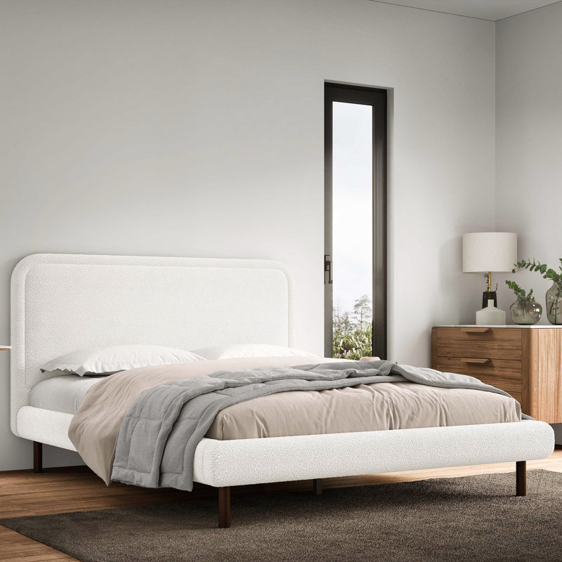 Lit plateforme tapissier Bojana