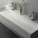 Homary 15.75'' Matte White Resin Rectangular Bathroom Sink