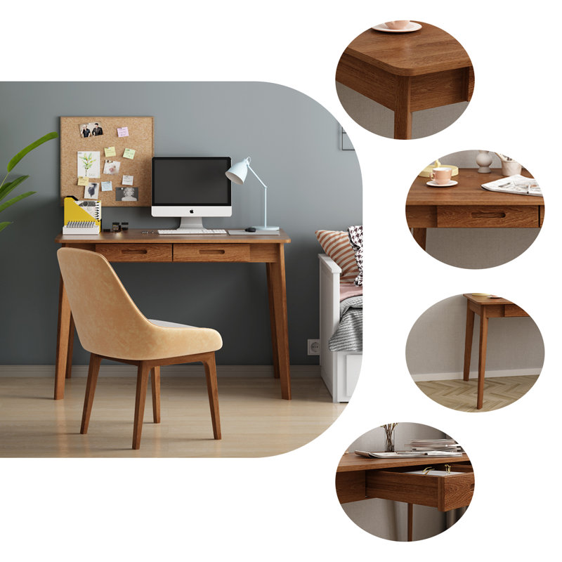 Baggio Writing Desk, 29.5" H x 39.3" L x 21.7" W, Walnut