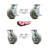 4 Piece Thermoplastic Rubber Caster Set