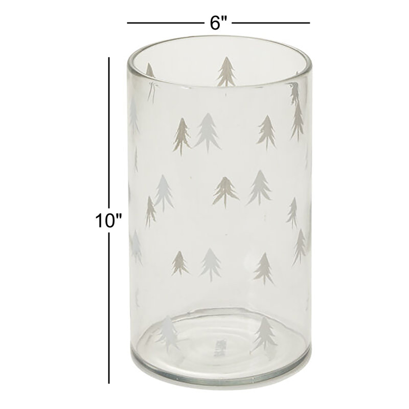 Glass Tabletop Votive Holder, 10" H x 6" W x 6" D