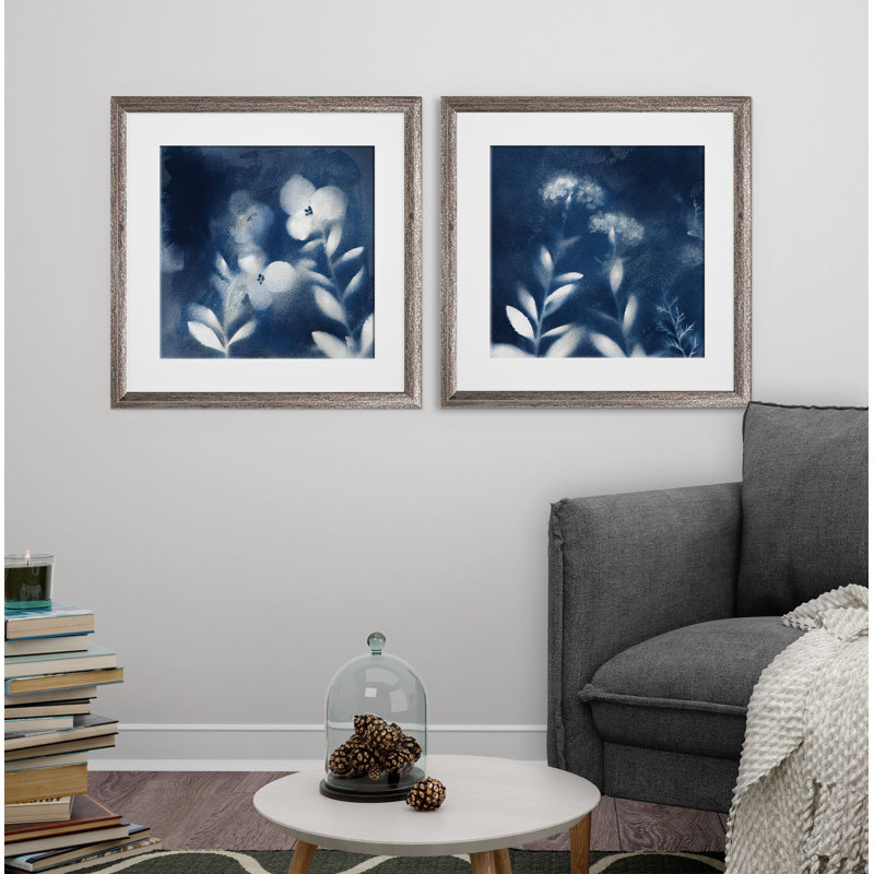 " Nature " 2 - Pieces, Brown Framed