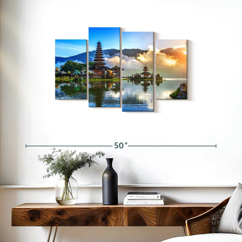 Nicci Lake Beratan Temple, 22" H x 36" W