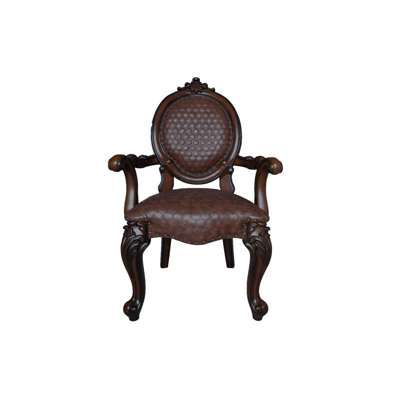 Aaryn Arm Chair (Set-2), Brown, Cherry Oak