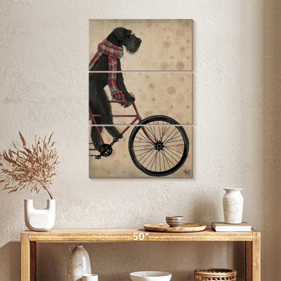 Schnauzer à vélo noir