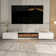 109'' W 2-Drawer TV Stand Media Console With Electric Fireplace Heater