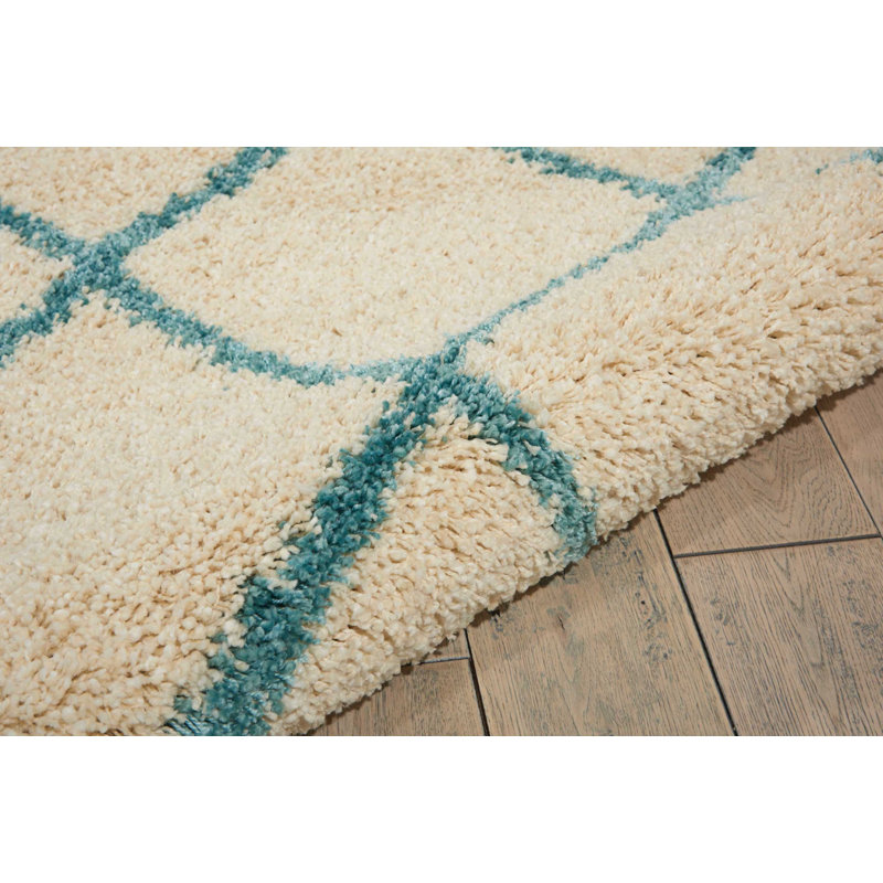 Tapis marocain à poils longs Rosetta, Rectangle 8 pi 2 po x 10 pi