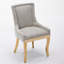 Ensemble de 2 chaises en chenille avec pieds courbés et garniture de rivets-850076433