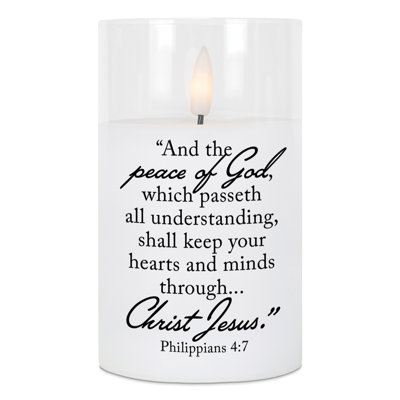 Flameless Jar Candle with Glass Holder