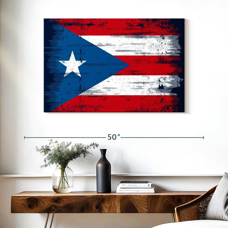 Drapeau portoricain Borges foncé, H 26 po x l 39 po