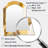 Mustard Yellow Retro II - Liquid Ink Arch Mirror, Yellow Asymmetrical Unique Wall Mirror, Printed Metal Art-704270978