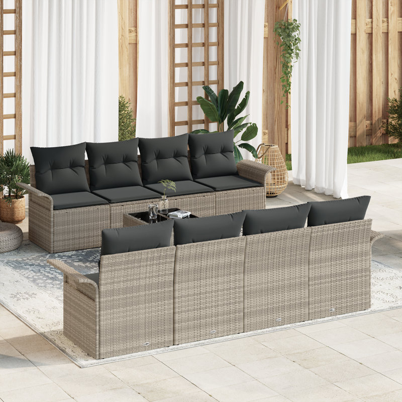 251cm Wide Patio Sofa with Cushions